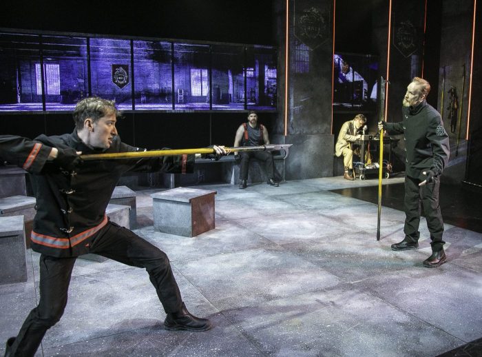 John Kroft, Dan Pavacic, Matthew Conlon and J.Stephen Brantley in "Fahrenheit 451" at Bay Street Theater