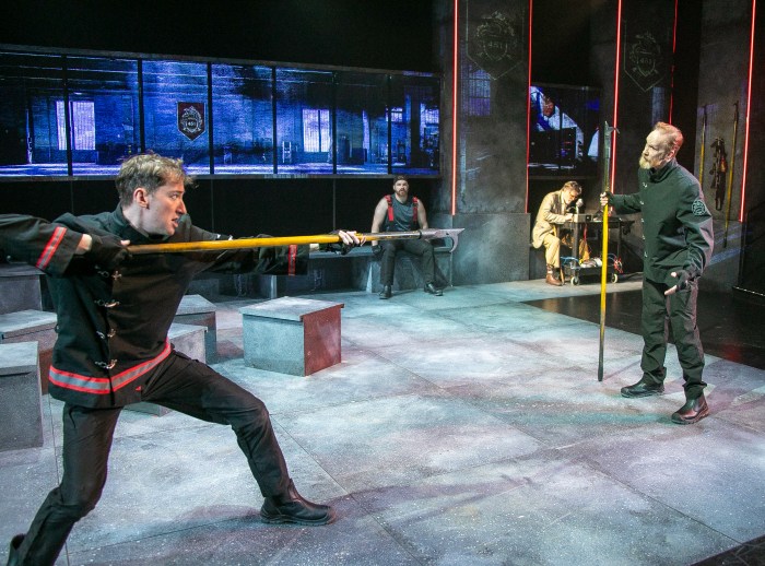John Kroft, Dan Pavacic, Matthew Conlon and J.Stephen Brantley in "Fahrenheit 451" at Bay Street Theater