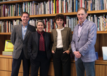 Scout Hutchinson, The FLAG Art Foundation Associate Curator of Contemporary Art, Parrish Art Museum; Glenn Fuhrman, founder of The FLAG Art Foundation.