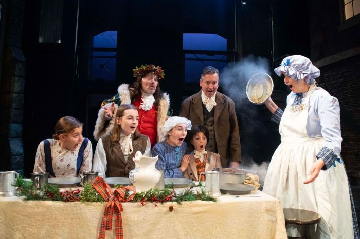 A Christmas Carol is open now at Theatre Three