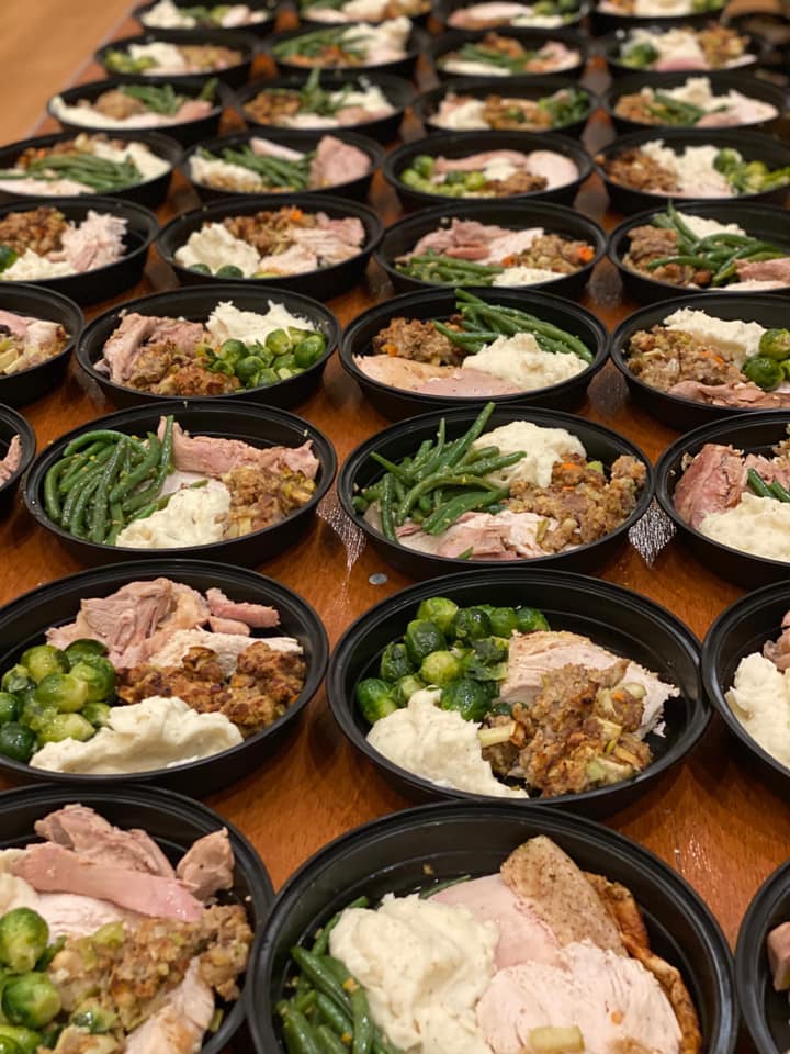 Turkey meals distributed by Citizens 4 Humanity.