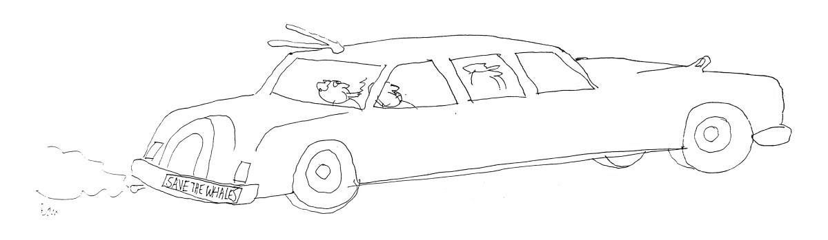 Car traffic cartoon by Dan Rattiner