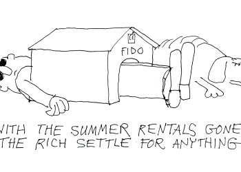 Dog house cartoon by Dan Rattiner