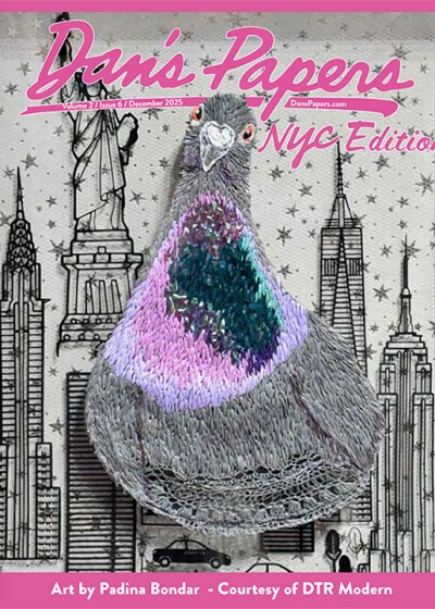 December 2025 Dan's Papers NYC Edition cover art by Padina Bondar, Courtesy DTR Modern