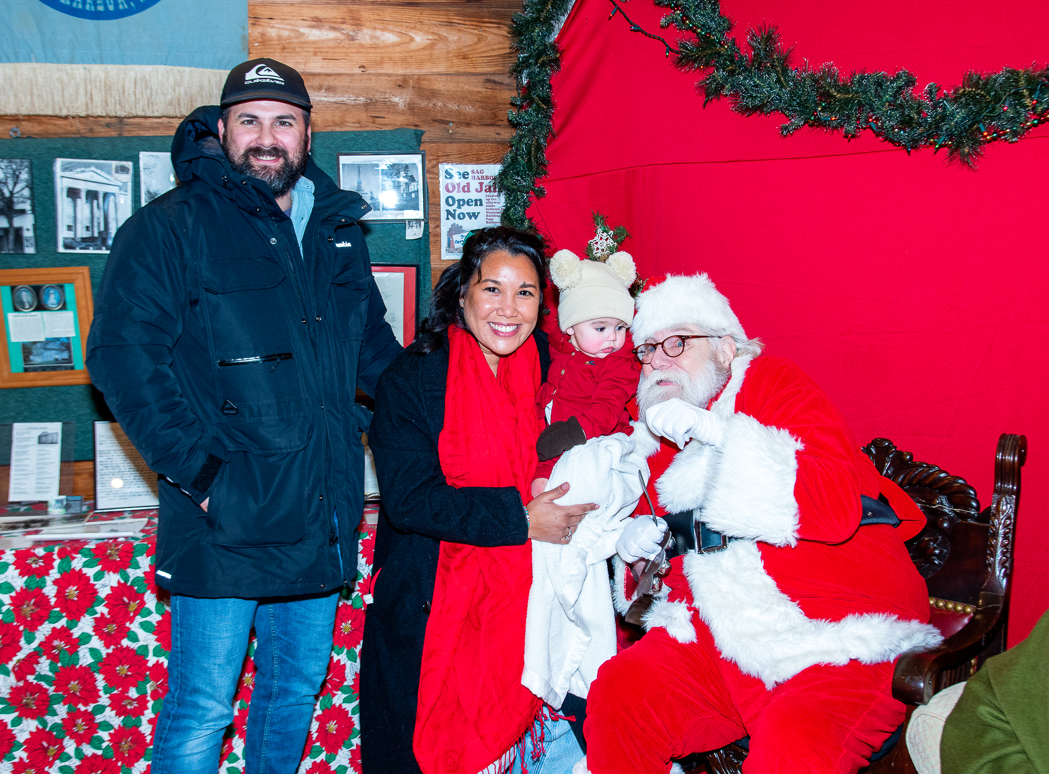 Jonathan, Jennifer and Adelina visit Santa