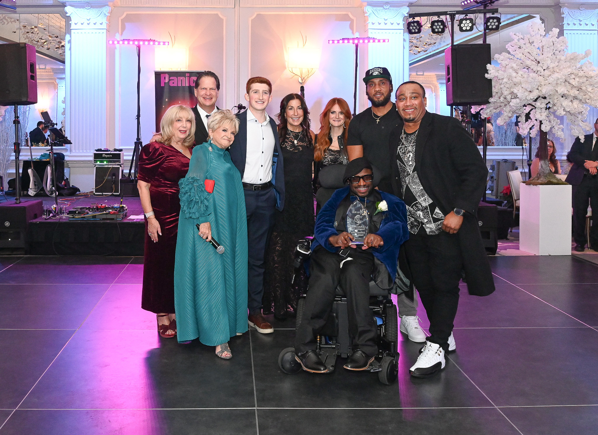 Life's WORC Founder Vicki Schneps presented the Lara Rebecca Schneps Award in honor of her late daughter to Anthony Barker