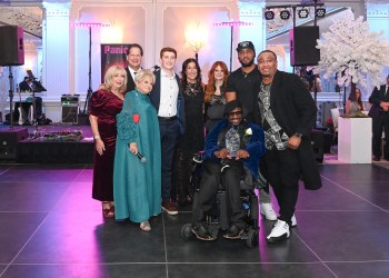 Life's WORC Founder Vicki Schneps presented the Lara Rebecca Schneps Award in honor of her late daughter to Anthony Barker