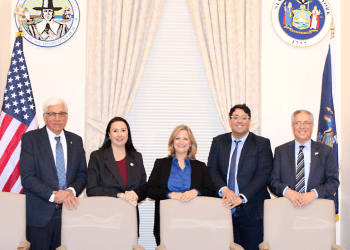 Southampton Town Councilman William Pell IV, Councilwoman Cyndi McNamara, Supervisor Maria Z. Moore, Councilman Michael A. Iasilli, and Councilman Thomas Neely.