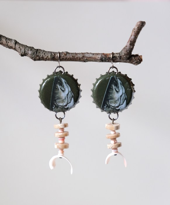 Fishbone Earrings by Bri Sander