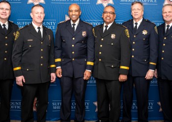 Chief Deputy Brockmeyer, Deputy Heavy, Suffolk County Sheriff Toulon, Deputy Taylor, Chief of Staff L_Hommedieu