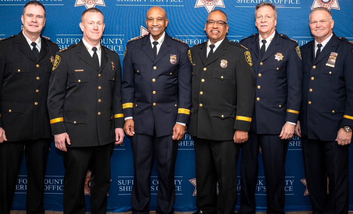 Chief Deputy Brockmeyer, Deputy Heavy, Suffolk County Sheriff Toulon, Deputy Taylor, Chief of Staff L_Hommedieu