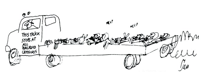 flatbed Cartoon by Dan Rattiner