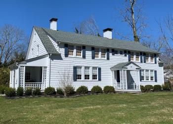 East Facade of Austin Tuthill Family House Viewed from South Country Road