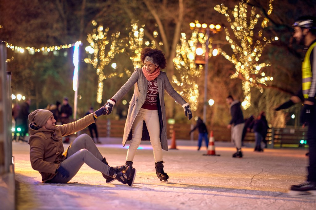 The Greenport ice skating rink is open for business – best time of year!