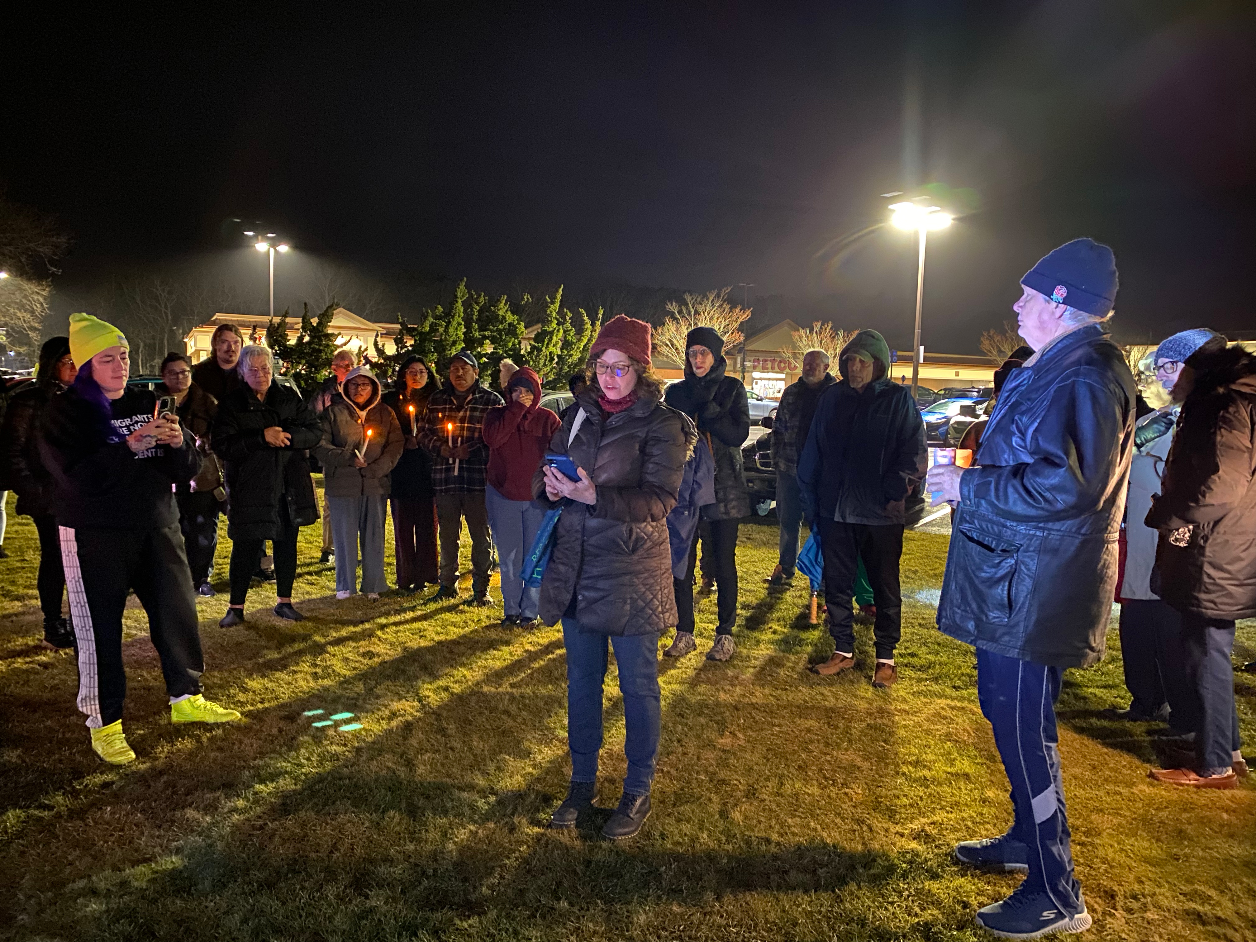 Vigil against ICE and in memory of Renee Good in Hampton Bays Friday