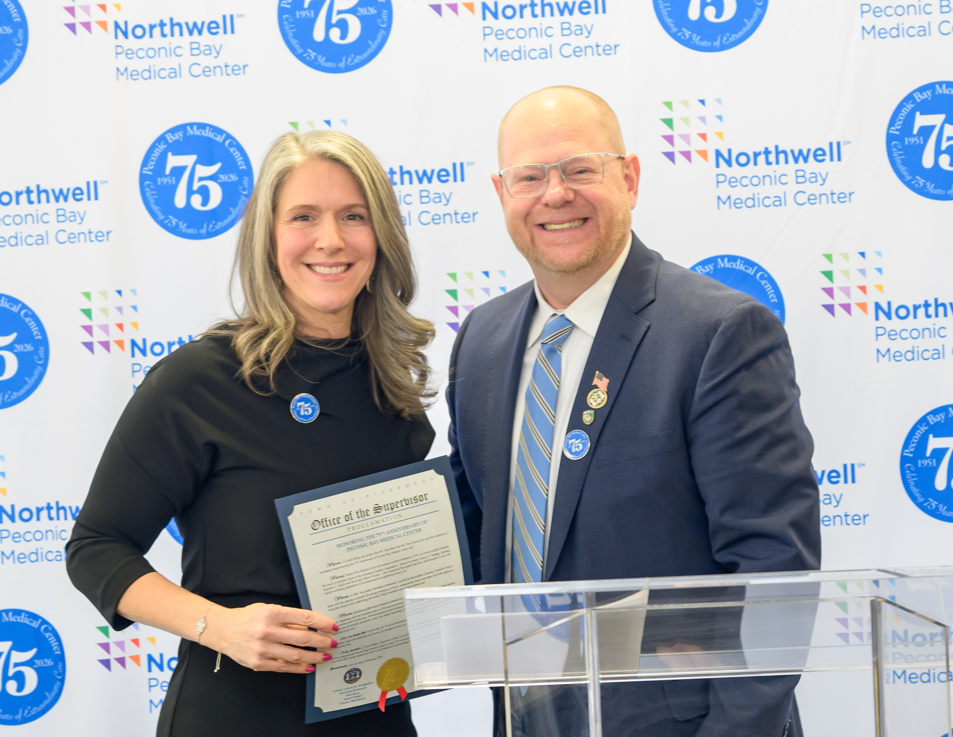 Amy Loeb PBMC President, Jerome Halpin Riverhead Town Supervisor