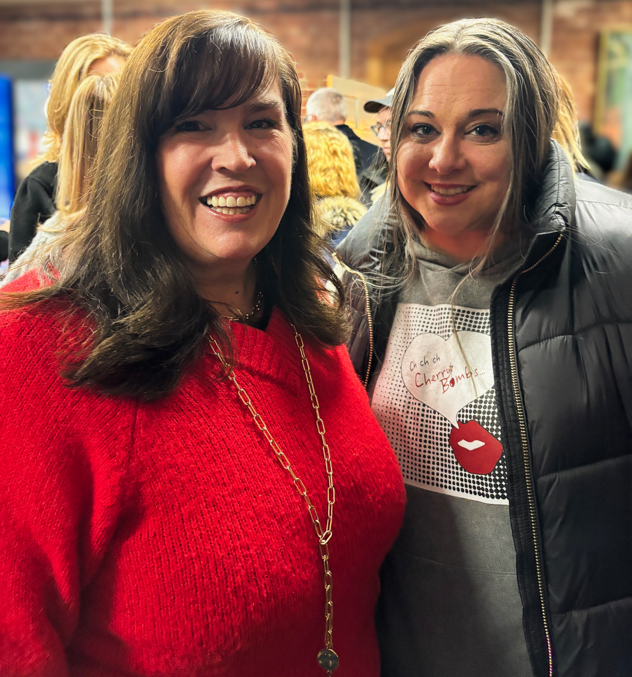 Artist Julie Froehlich and LTV News Anchor Chrissy Sampson