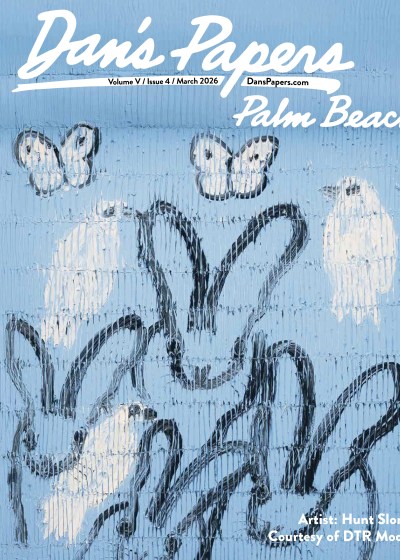 March 2026 Dan's Papers Palm Beach cover art by Hunt Slonem, Courtesy DTR Modern
