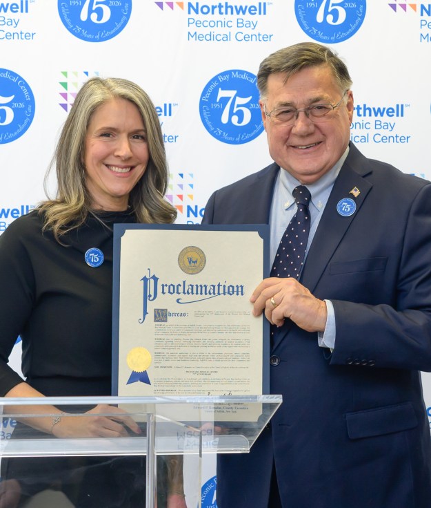 Dr. Amy Loeb PBMC President, Suffolk County Executive Ed Romaine