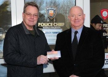 East Hampton Village Mayor Jerry Larsen and East Hampton Village Chief of Police Jeffrey Erickson