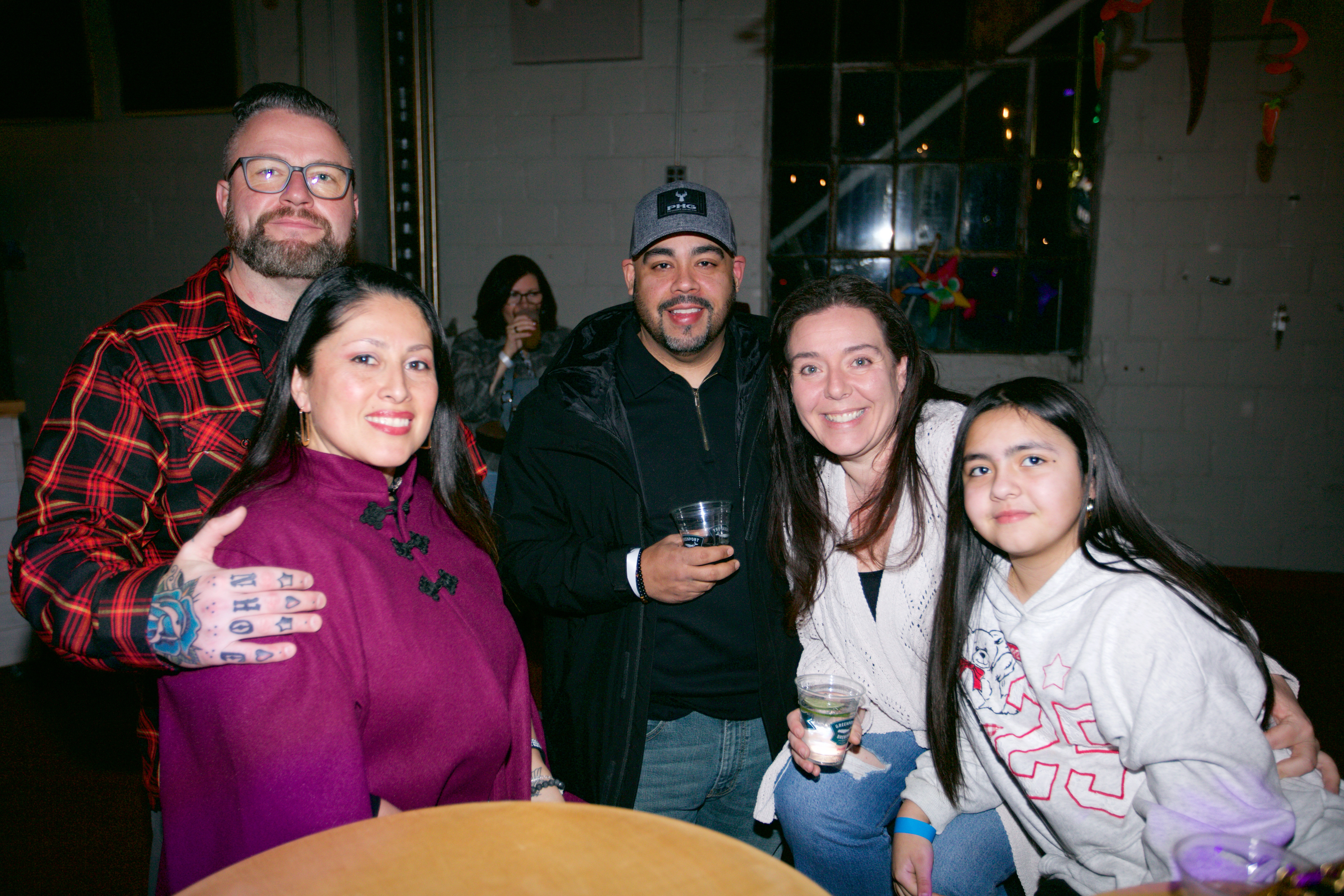 Gene and Edna Von Otton, Chris, Lauren and Paige Gonzalez