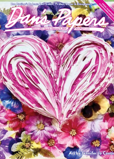 February 9, 2024 Dan's Papers cover art by Jennifer Jo Contini for Valentine's Day heart