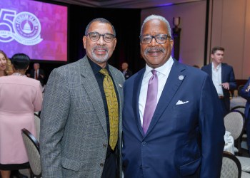 Patrick Franklin and Mayor Keith James