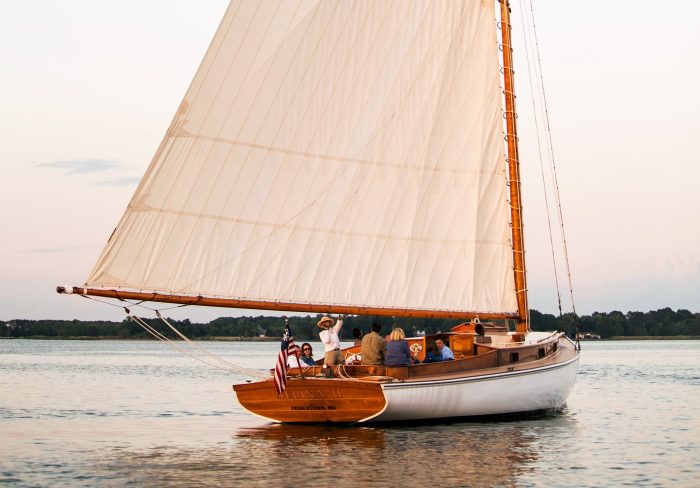 The Selina II, a catboat built on the North Fork in 1926, will return here in the spring, guided by Captain Luna Crowley, great-granddaughter of legendary sailor Frank Mundus and grandniece of legendary sailor Pat Mundus.