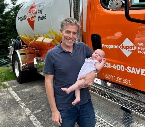 Chris Brody and 9-month-old daughter Sloane.