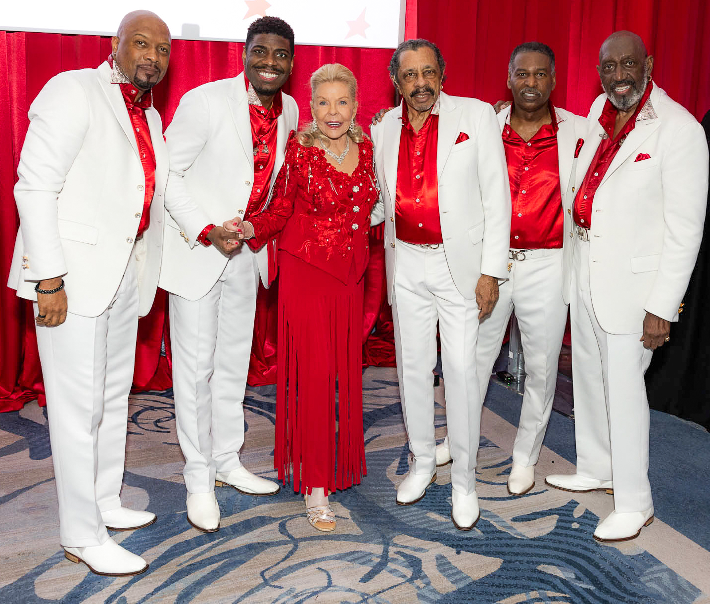 Lois Pope with The Temptations