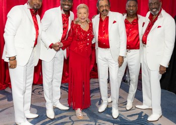 Lois Pope with The Temptations