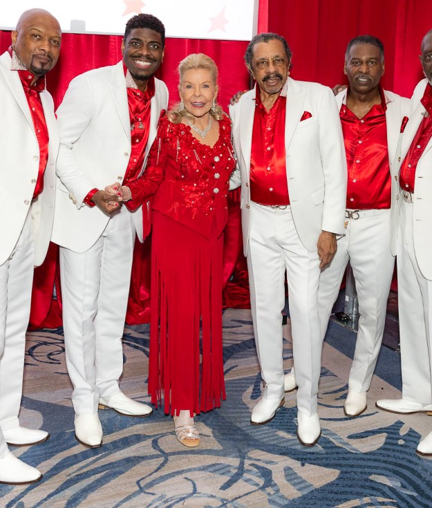 Lois Pope with The Temptations