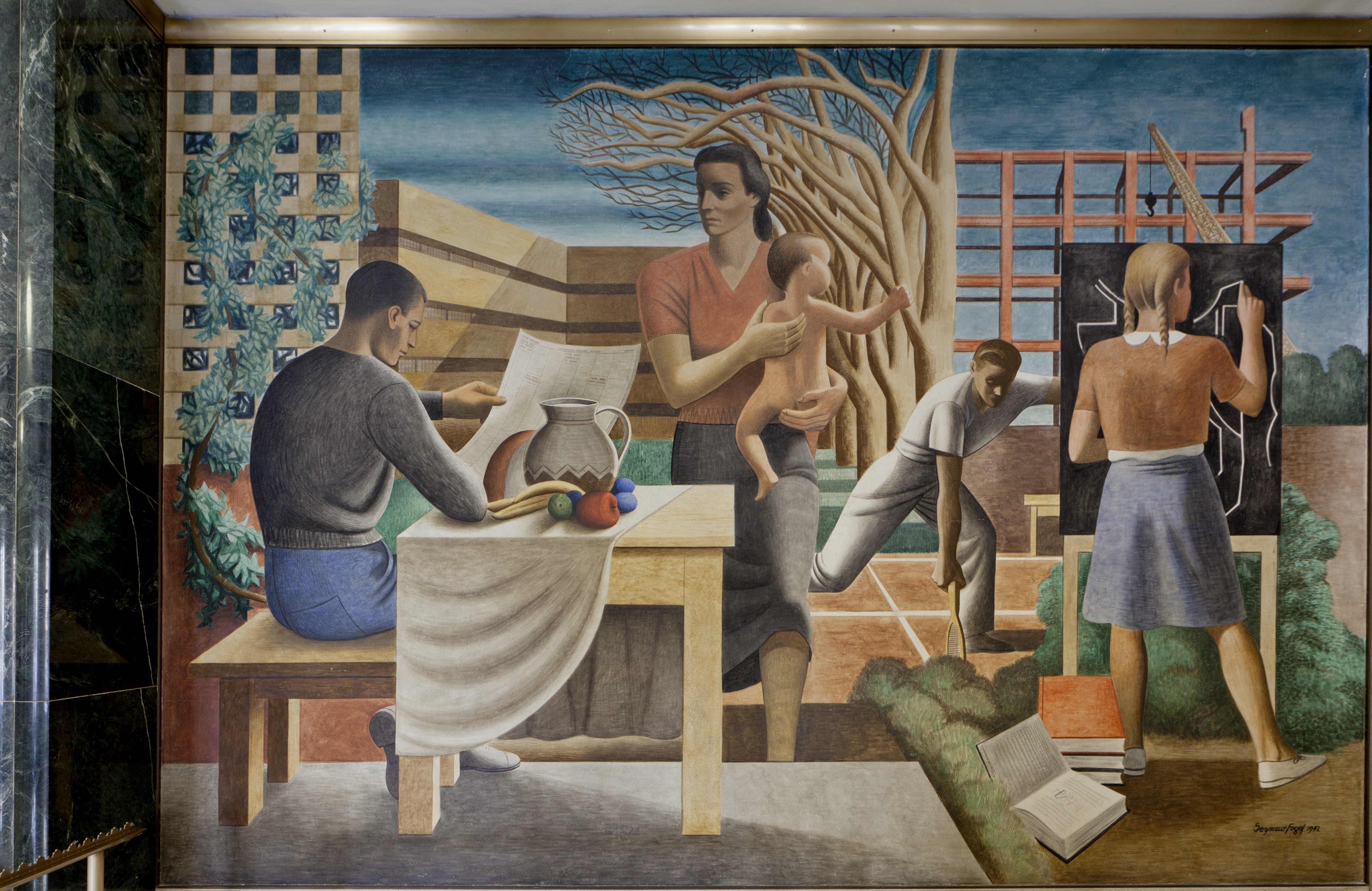 "The Security of the People" by Seymour Fogel is another mural housed in the Wilbur J.Cohen Federal Building in Washington, D.C.