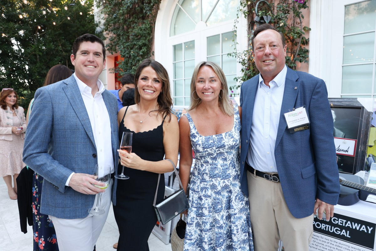 Chris Palmer and guests at cocktail hour presented by Cullen and Dykman LLP at 2026 Dan's Palm Beach Power List