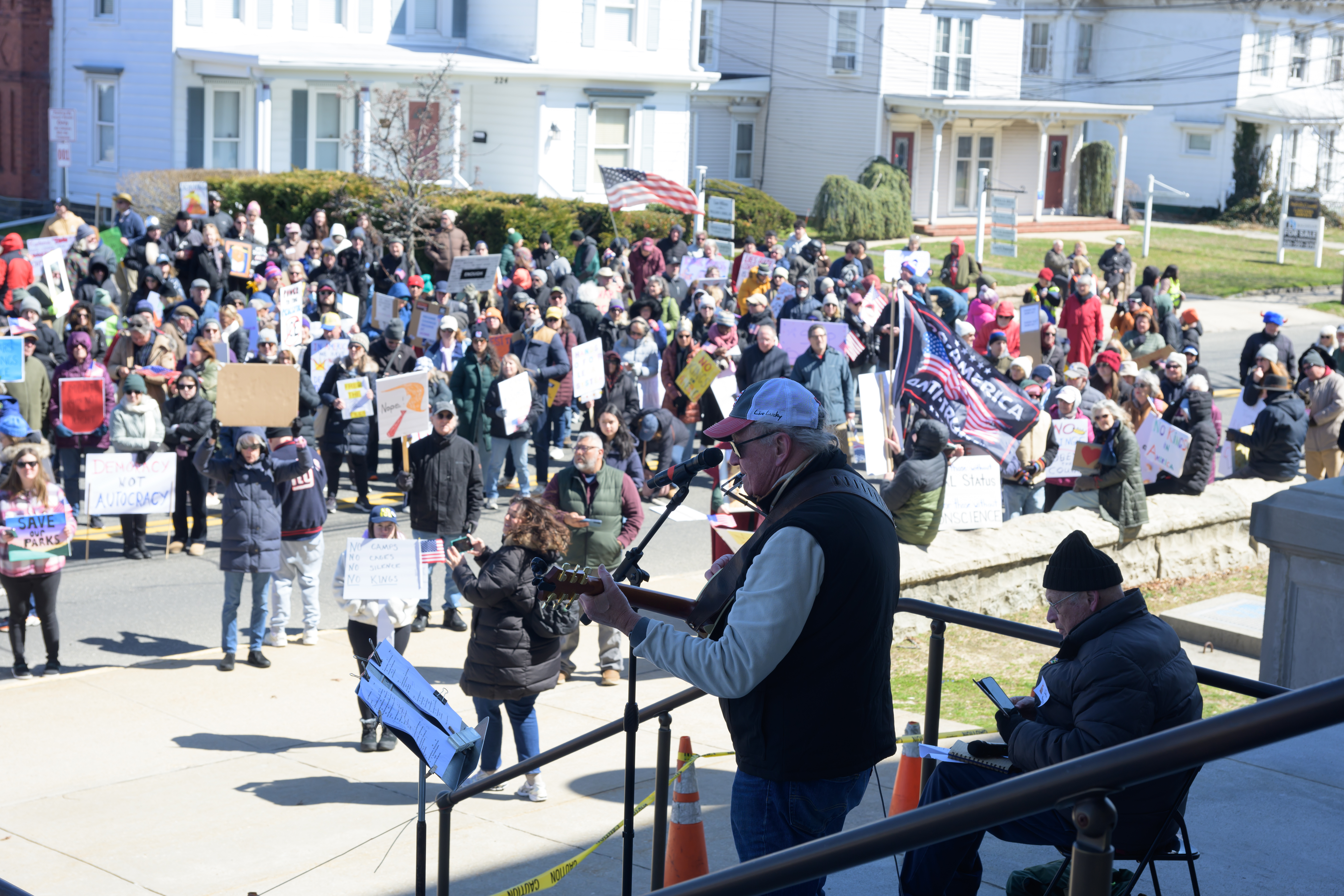 No Kings protesters on March 28, 2026