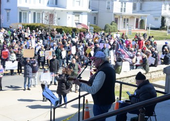 No Kings protesters on March 28, 2026