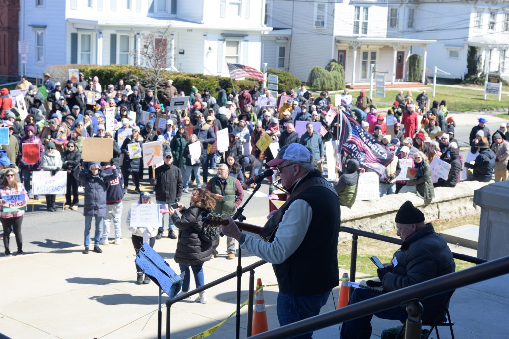 No Kings protesters on March 28, 2026