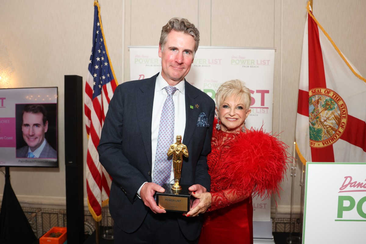 Clayton Tadler and Victoria Schneps at 2026 Dan's Palm Beach Power List
