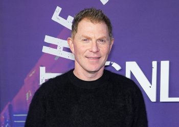 NEW YORK, NY - FEBRUARY 14: Bobby Flay attends 2025/02/snl50-the-homecoming-concert-at-radio-city-music-hall-red-carpet-arrivals/b7SytFsi1r at Radio City Music Hall on February 14, 2025 in New York. (Photo by Sean Zanni/Patrick McMullan/PMC) *** Local Caption *** Bobby Flay