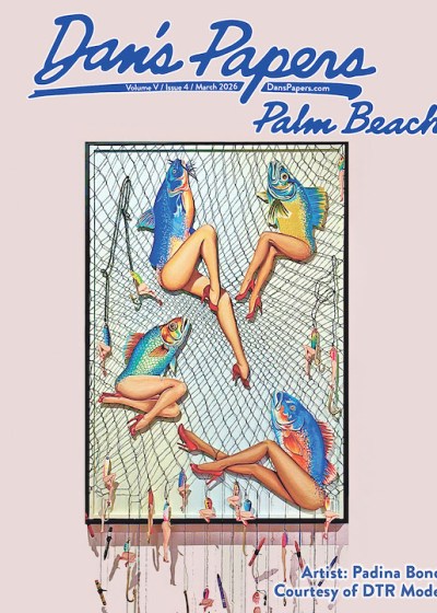 April 2026 Dan's Papers Palm Beach cover art by Padina Bondar, Courtesy DTR Modern Gallery