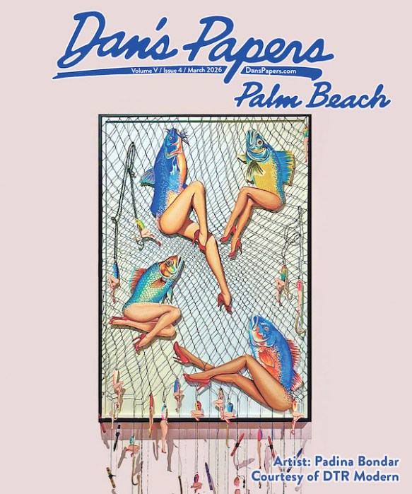 April 2026 Dan's Papers Palm Beach cover art by Padina Bondar, Courtesy DTR Modern Gallery