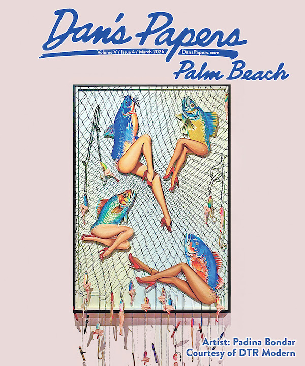 April 2026 Dan's Papers Palm Beach cover art by Padina Bondar, Courtesy DTR Modern Gallery