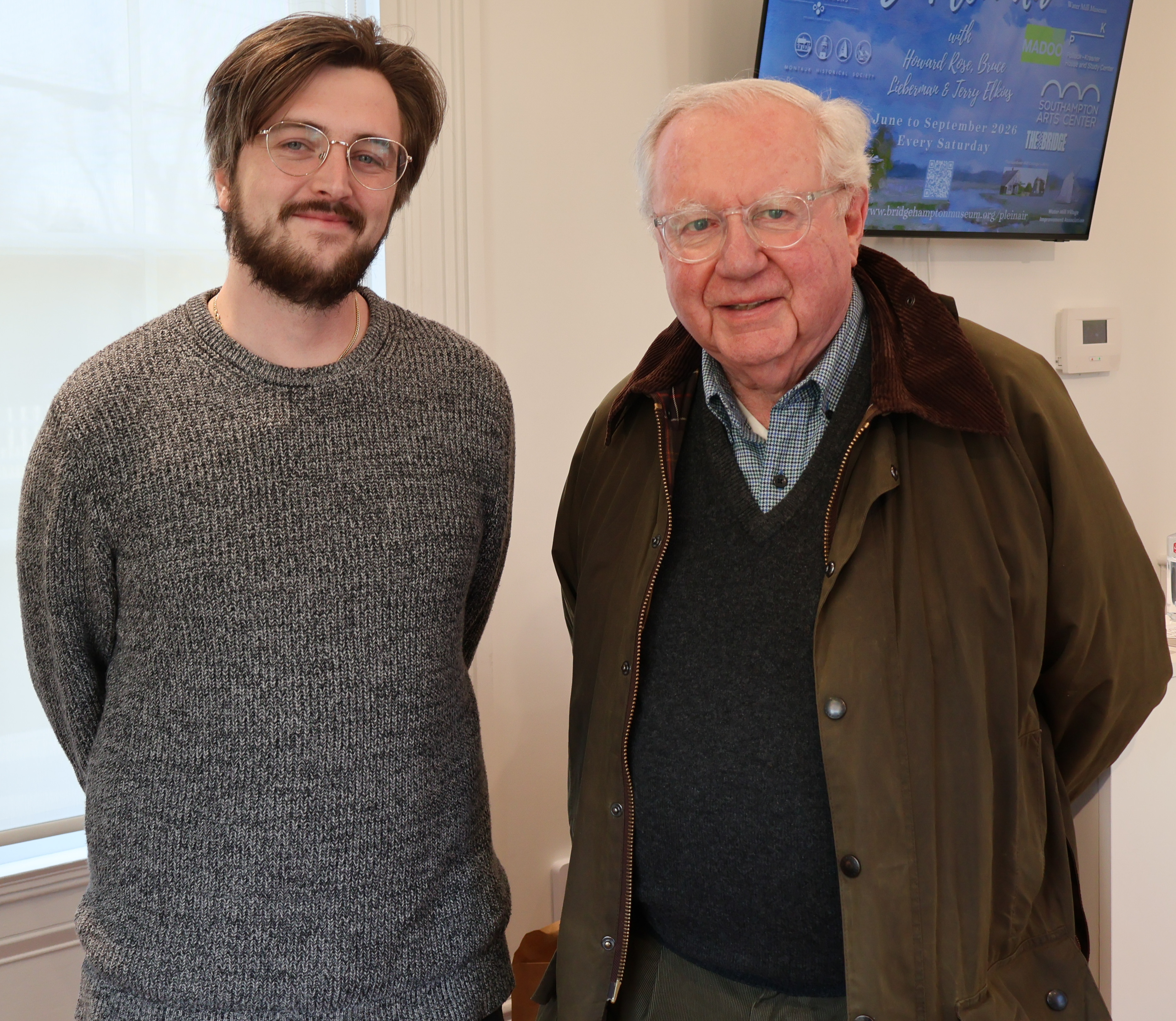 Connor Flanagan, Bridgehampton Museum Executive Director, with Kevin Hurley