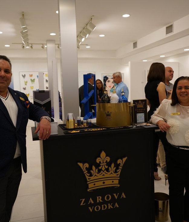 Misael Plasencia and Neydis Rojas of Zarova Vodka.