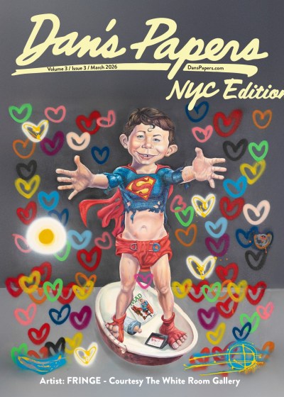 March 2026 Dan's NYC cover art by FRINGE, Courtesy The White Room Gallery