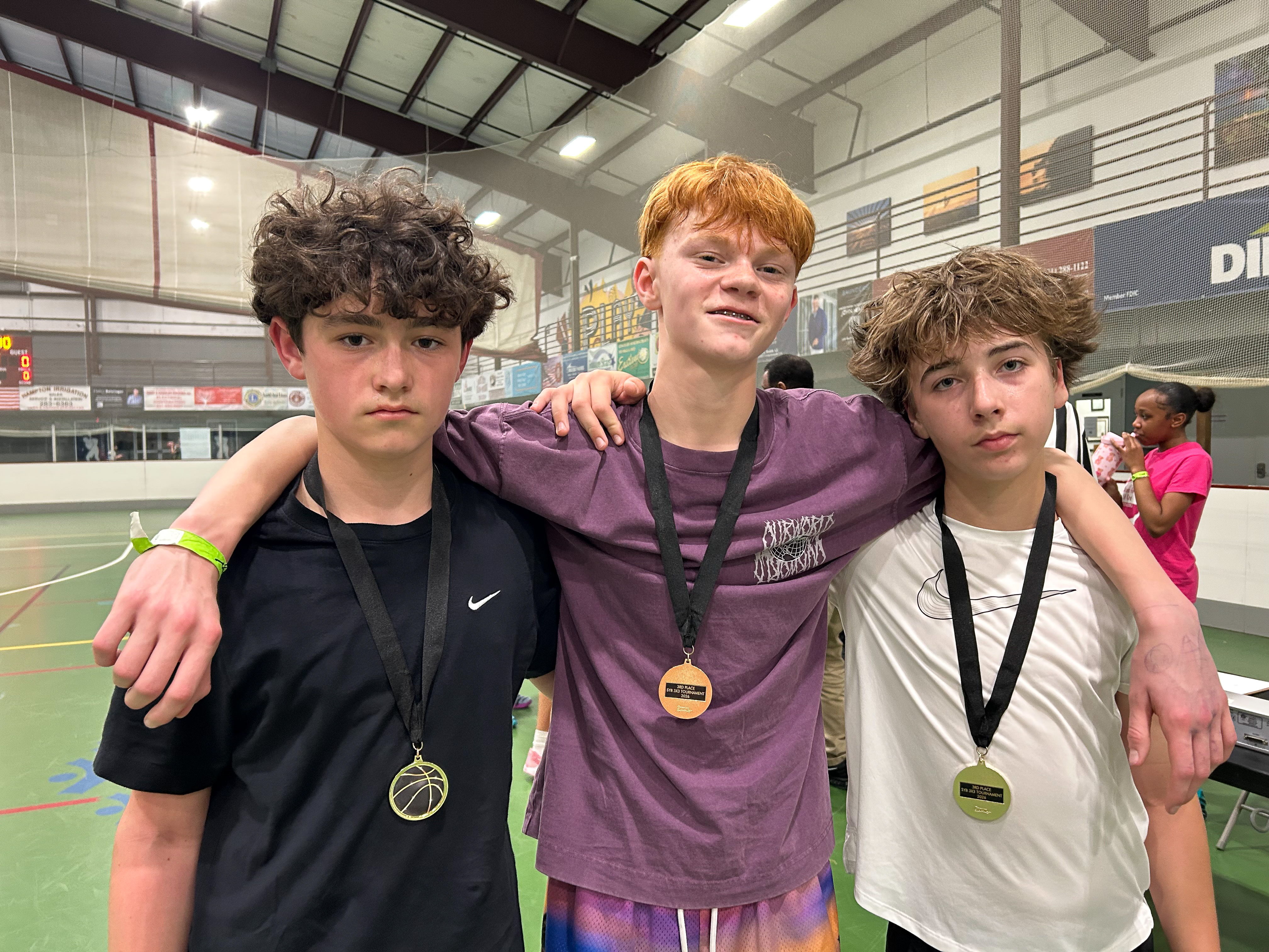 Hampton Bays Takes 3rd Place in 7-8 Grade Bracket_ Hudson Hanbach, Kai Sumner, and Jack Huebner