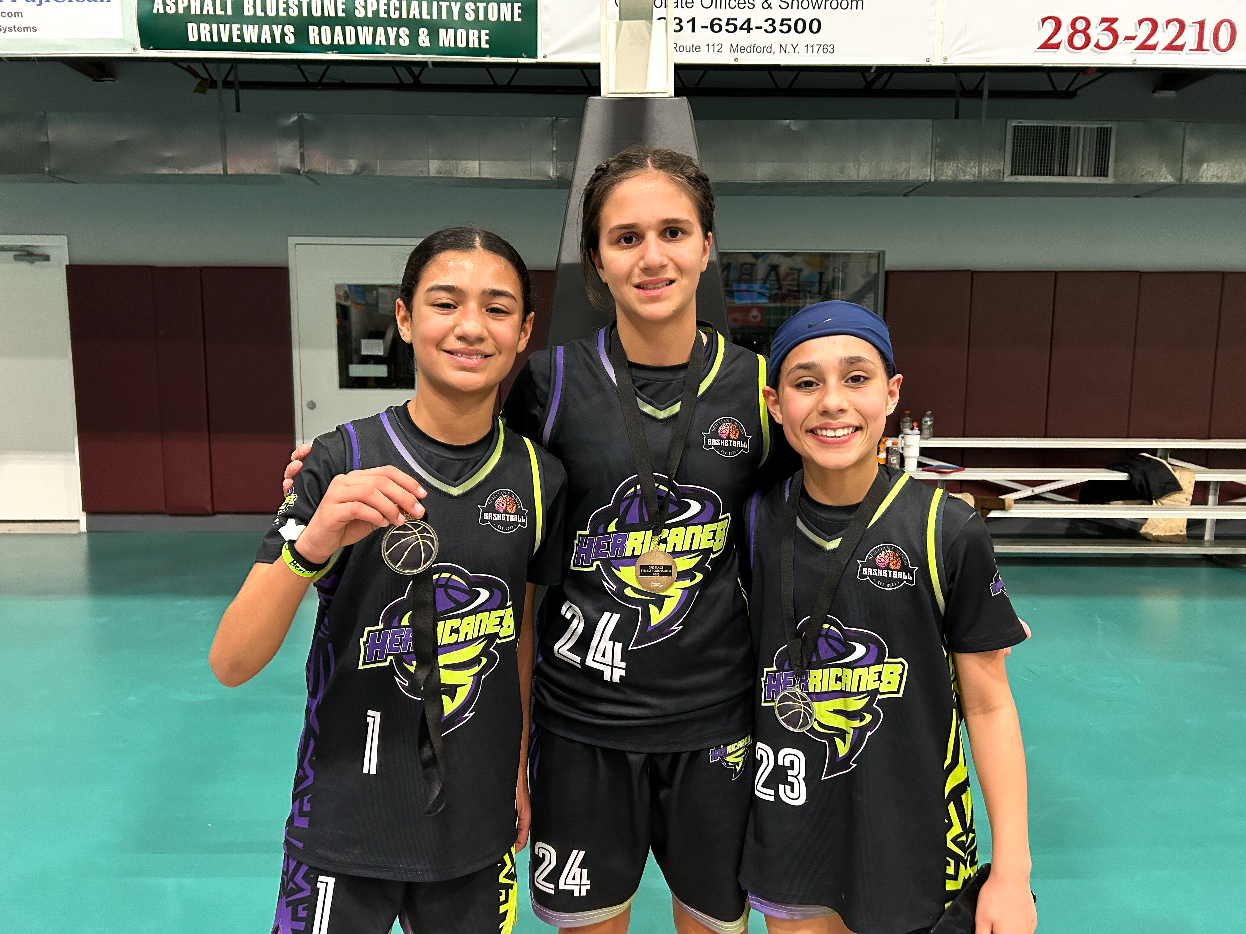 Herricanes Take 3rd Place in 5-6 Grade_ Charlie and Ellie Gullo, Italia Crisci