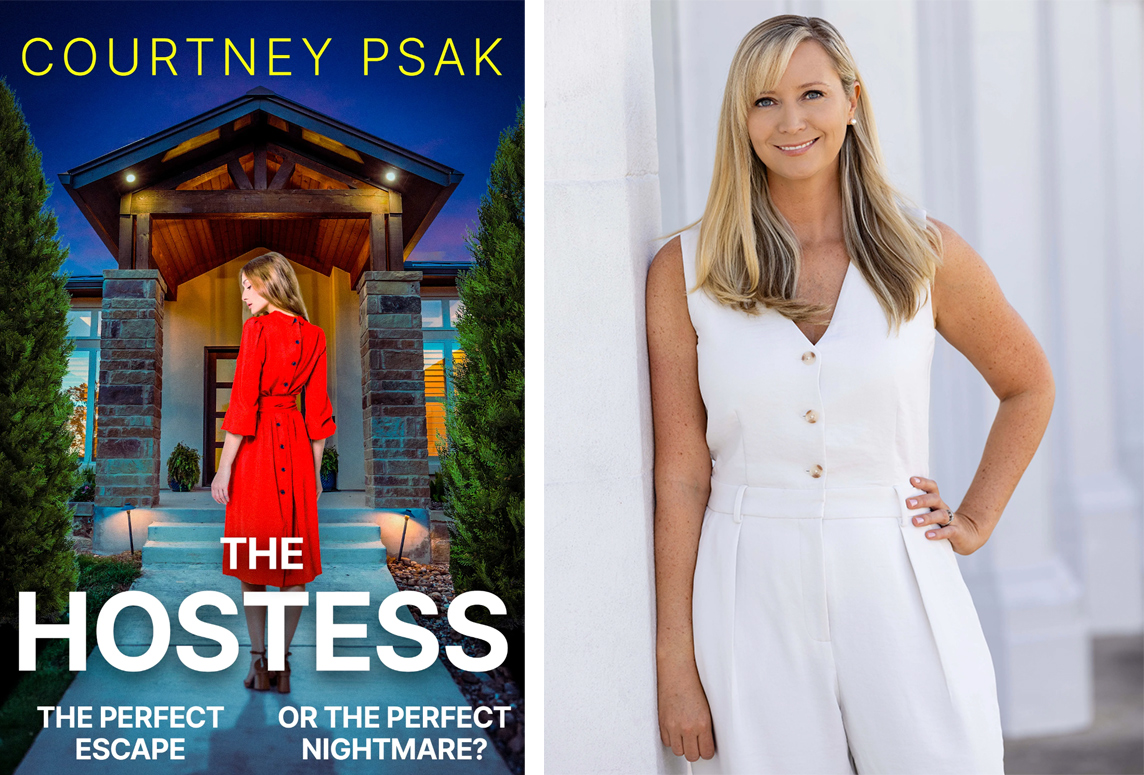 Author Courtney Psak and her book "The Hostess"