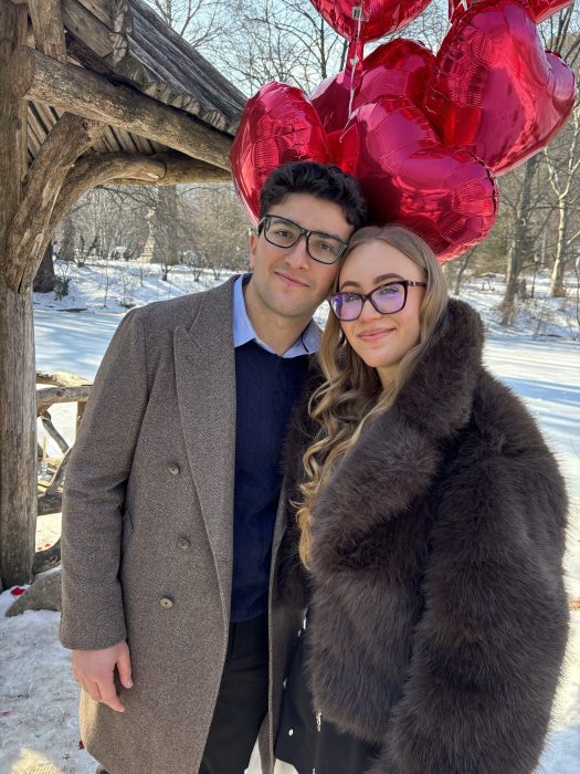 Daniel Abramov and Fay Berig got engaged on Valentine's Day in Central Park with a little help from PikNYC Luxury Events.