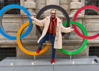 Dan's Papers columnist Frank D'Agostino at the 2026 Olympics in Milan.
